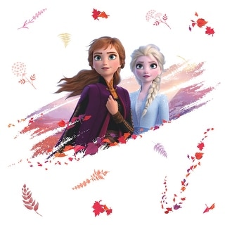 Purple & Orange & Red Frozen II Elsa & Anna Giant Wall Decals by RoomMates