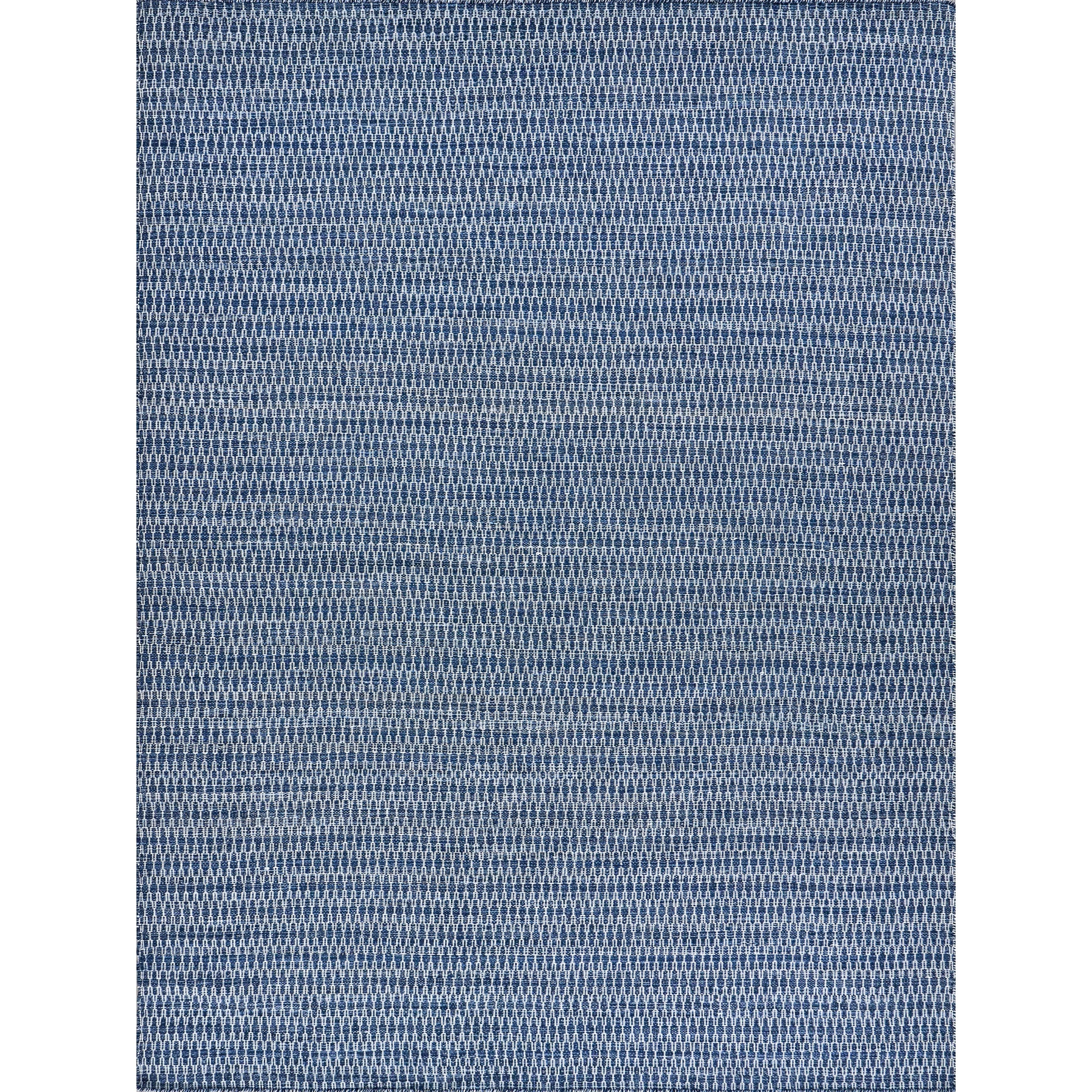 Florence Indoor/Outdoor Flatweave PET yarn Navy Area Rug.