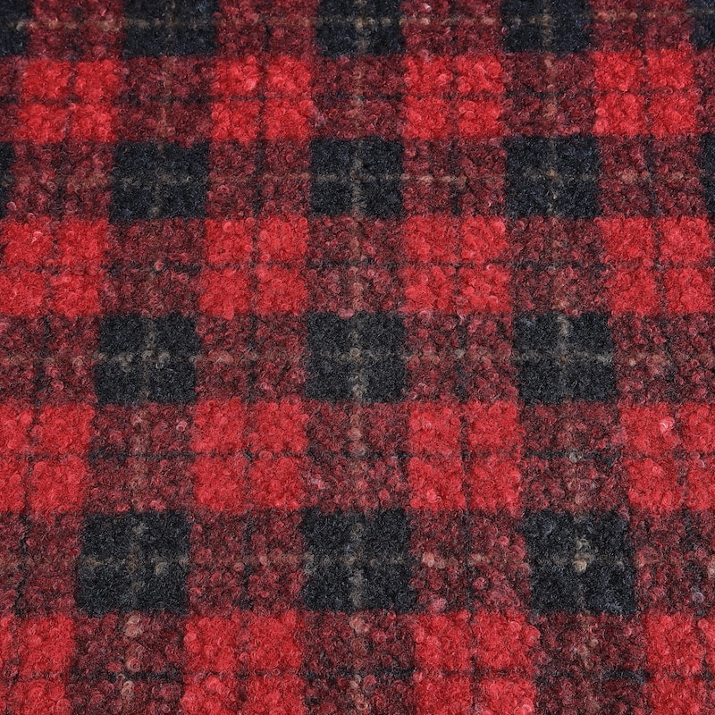 Eddie Bauer Printed Boucle/Faux Fur Throw Blanket