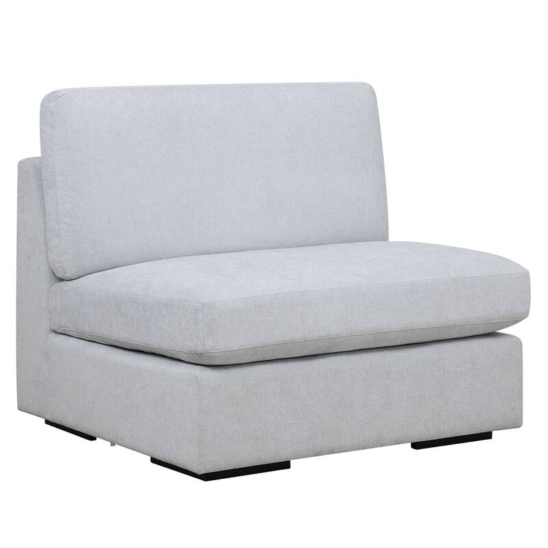 Refuge Solid Armless Modular Seat for Sectional Sofa - 40" - Sky Blue