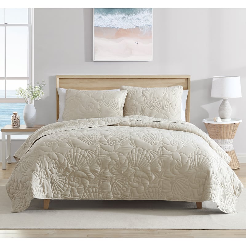 Caribbean Joe Solid Shell Outline Quilt Set