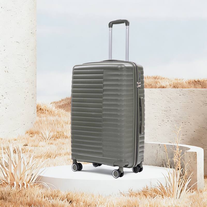 14IN 20IN 24IN 28IN 4 pcs/set in PP Spinner Wheel Luggage, Carry on Suitcase, Iron Pull Rod, Combination Password Lock