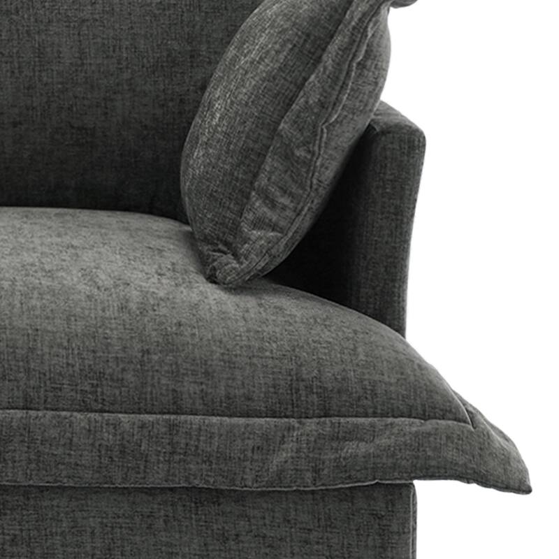 40"W Oversized Upholstered Chenille Comfy Cloud Corner Accent Chair