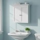 preview thumbnail 4 of 8, Teamson Home Stratford Removable Wall Cabinet 2 Doors, Adjustable Shelves, Crown Molding, Beveled Inlays for Bathroom Storage