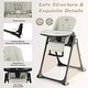 preview thumbnail 17 of 23, Babyjoy 4-in-1 Foldable Baby High Chair Height Adjustable Feeding - 32'' x 23'' x 42''