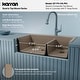 preview thumbnail 75 of 81, Karran Drop-In Quartz 33 in. 1-Hole 60/40 Double Bowl Kitchen Sink Kit