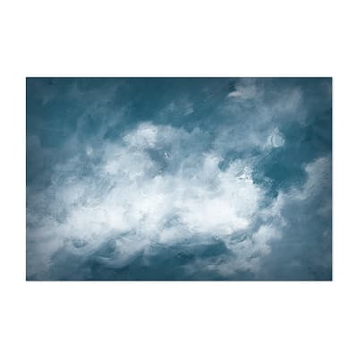 Hedgerow II Clouds Painting Abstract Millennial Art Print/Poster