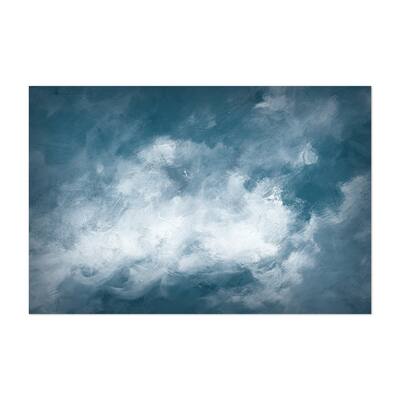 Hedgerow II Clouds Painting Abstract Millennial Art Print/Poster