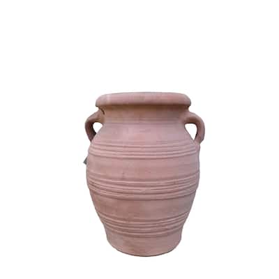 Terracotta Amphora Pot w/2 Handles H 39.3" & Dia 20.5" - Terracotta