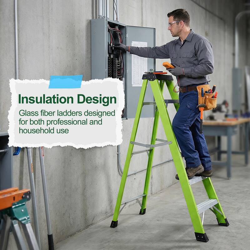 Fiberglass ladder, Stepladder For Electrical Engineering ladder Construction insulation ladder with a capacity of 330 pounds