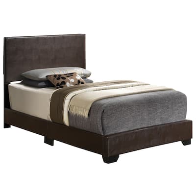 Cappuccino Twin Bed with Casual Transitional Style, Warm Finish and Sturdy Frame for Guest Rooms or Kids' Bedrooms