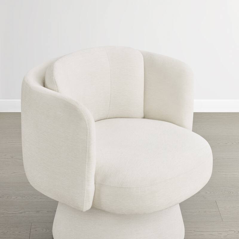 Spruce & Spring Modern Swivel Barrel Accent Chair for Living Room, Bedroom & Nursery