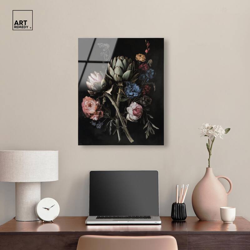 Moody Artichoke III Acrylic by Art Remedy, Ready to Hang