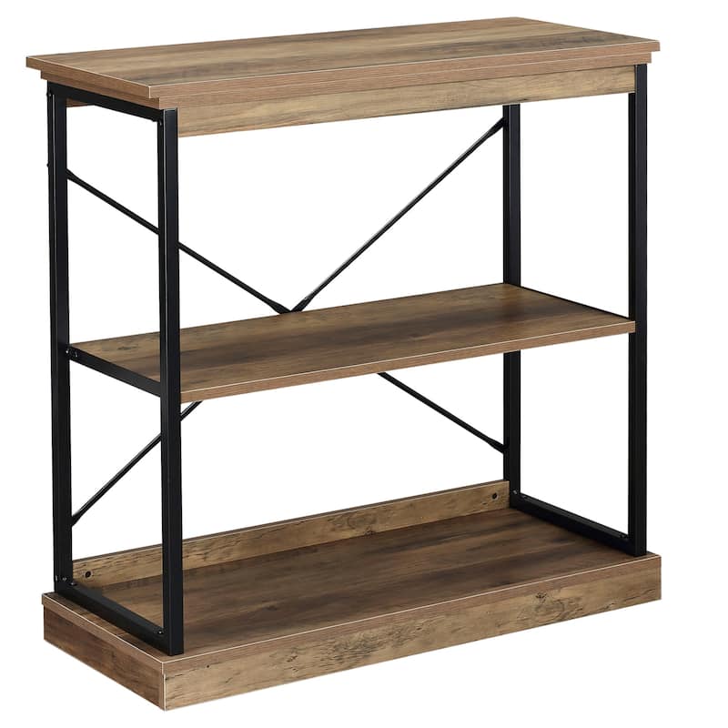 HOMCOM 2/4-Tier Industrial Style Storage Steel Wooden Shelf with a Robust Multi-Functional Design, Tall Organizer