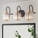 preview thumbnail 24 of 28, ExBrite Modern Rose Gold 3/4-light Bathroom Dimmable Crystal Vanity Lights Wall Sconces
