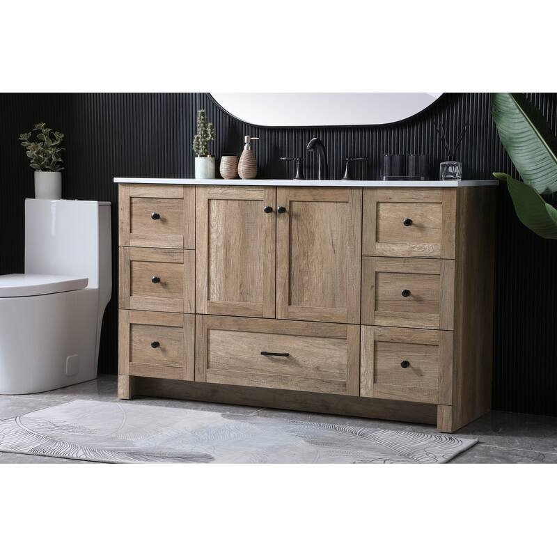 Elegant Lighting VF2854 Soma 54" Free Standing Single Basin Vanity Set