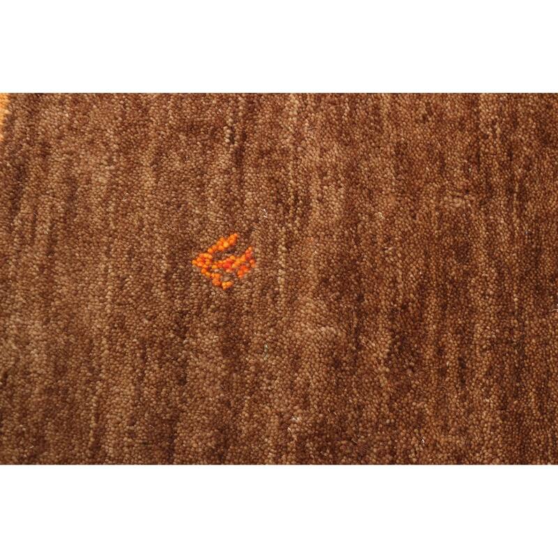 ECARPETGALLERY Hand Loomed Kashkuli Gabbeh Copper Wool Rug - 2'9 x 7'9