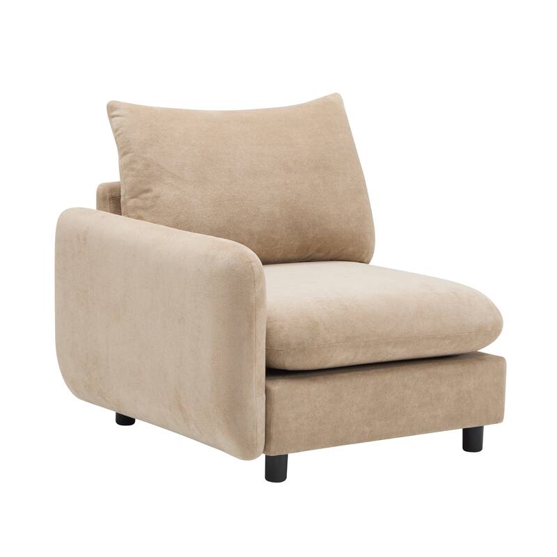 Christopher Knight Home - Evelyn Modern 2-Seater Modular Upholstery Sectional Loveseat Sofa