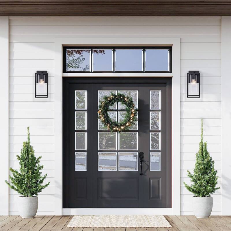 Outdoor Wall Sconce with Clear Glass Shade