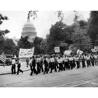 Bonus Army Parade In Washington Dc Members Of The Rank And File Group ...