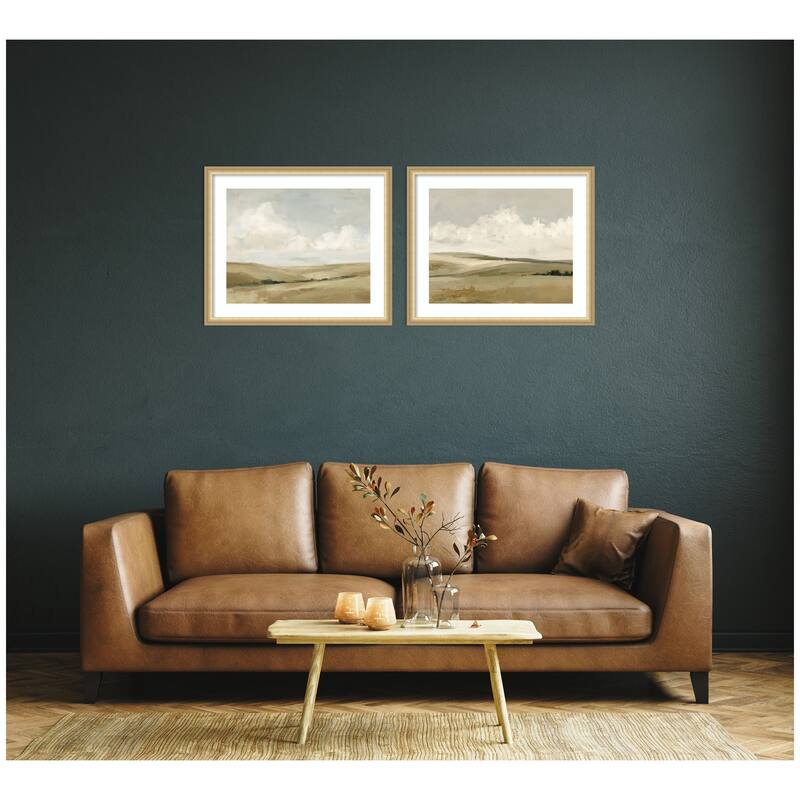 Kate and Laurel Whispering Meadows 2 Piece Framed Wall Art Print Set by Amy Lighthall