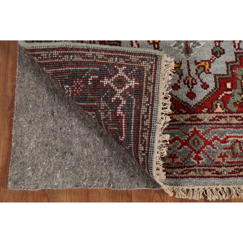Heriz Serapi Indian Accent Rug Hand-Knotted Wool Carpet - 3'1"x 4'11"