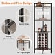 preview thumbnail 14 of 13, Tribesigns Industrial Corner Wine Rack with Glass Holder and Storage shelf