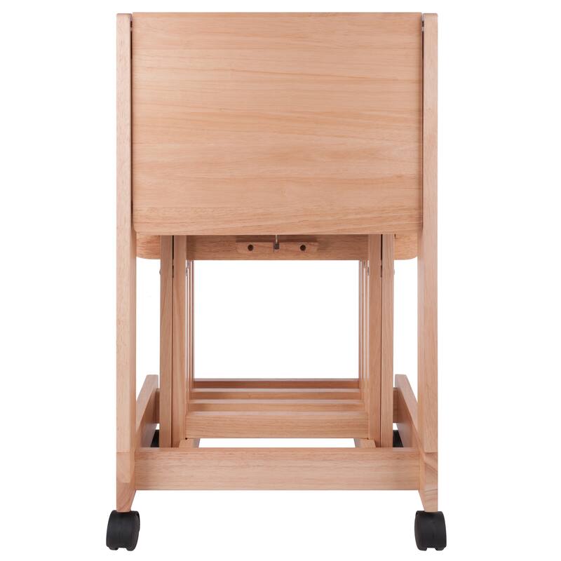 Brienda 5-Pc Snack Table Set, Flip Top - 19.13 x 14.17 x 32.2 inches