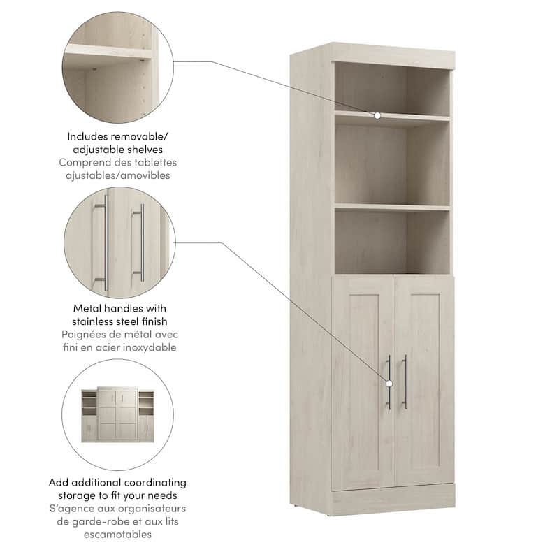 Pur 25W Closet Organizer with Doors by Bestar - Closet Organizer