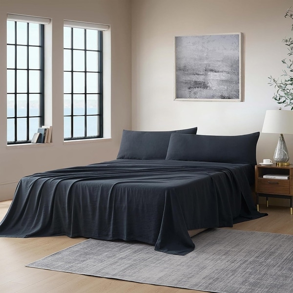 Dark Sky Reserve Bamboo Linen Sheet Set Portugal Made