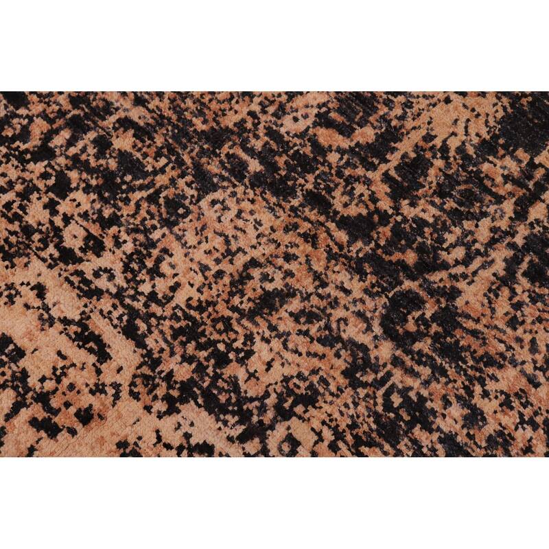 Modern Newton Black/Beige Wool Rug - 9'1'' x 11'11'' - 9 ft. 1 in. X 11 ft. 11 in.