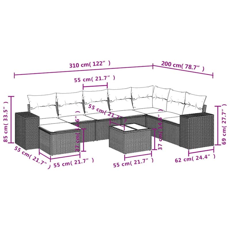vidaXL Garden Sofa Set