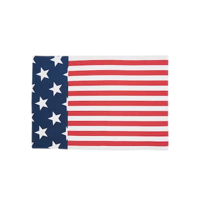 Stars and Stripes Patriotic Cotton July Fourth Woven Placemat Set of 6 - Set of 6