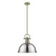 preview thumbnail 13 of 11, Duncan 1-light Hanging Dome Pendant with Rod