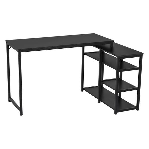 LShaped Computer Desk With Storage Shelves Study Table For Home Office