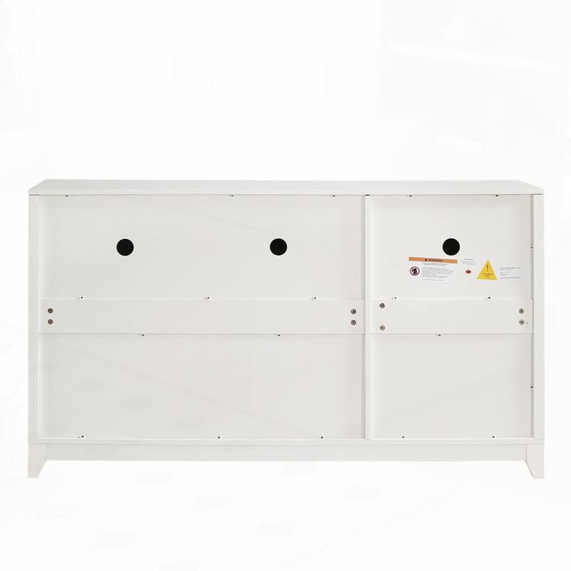 Entertainment Center Media Console Cabinet with 2 Spacious Storage Space
