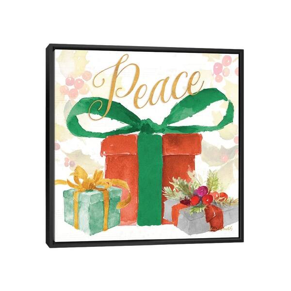 slide 2 of 18, iCanvas "Presents and Notes IV" by Lanie Loreth Framed Canvas Print Black - 18x18