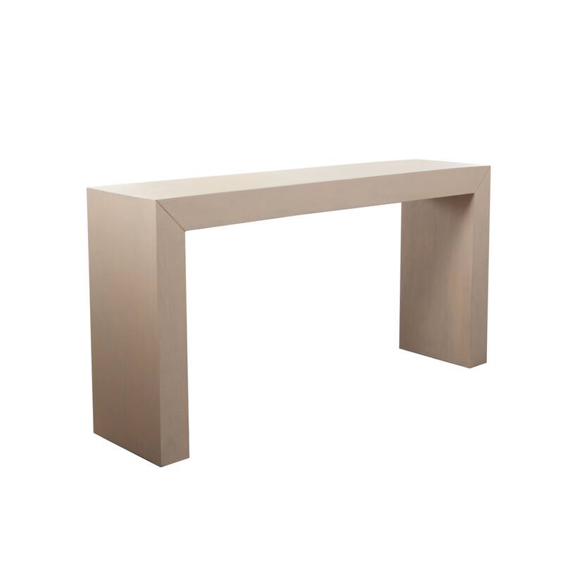 Somy Modern Sofa Console Table, 60 Inch Wide Top, Natural Gray