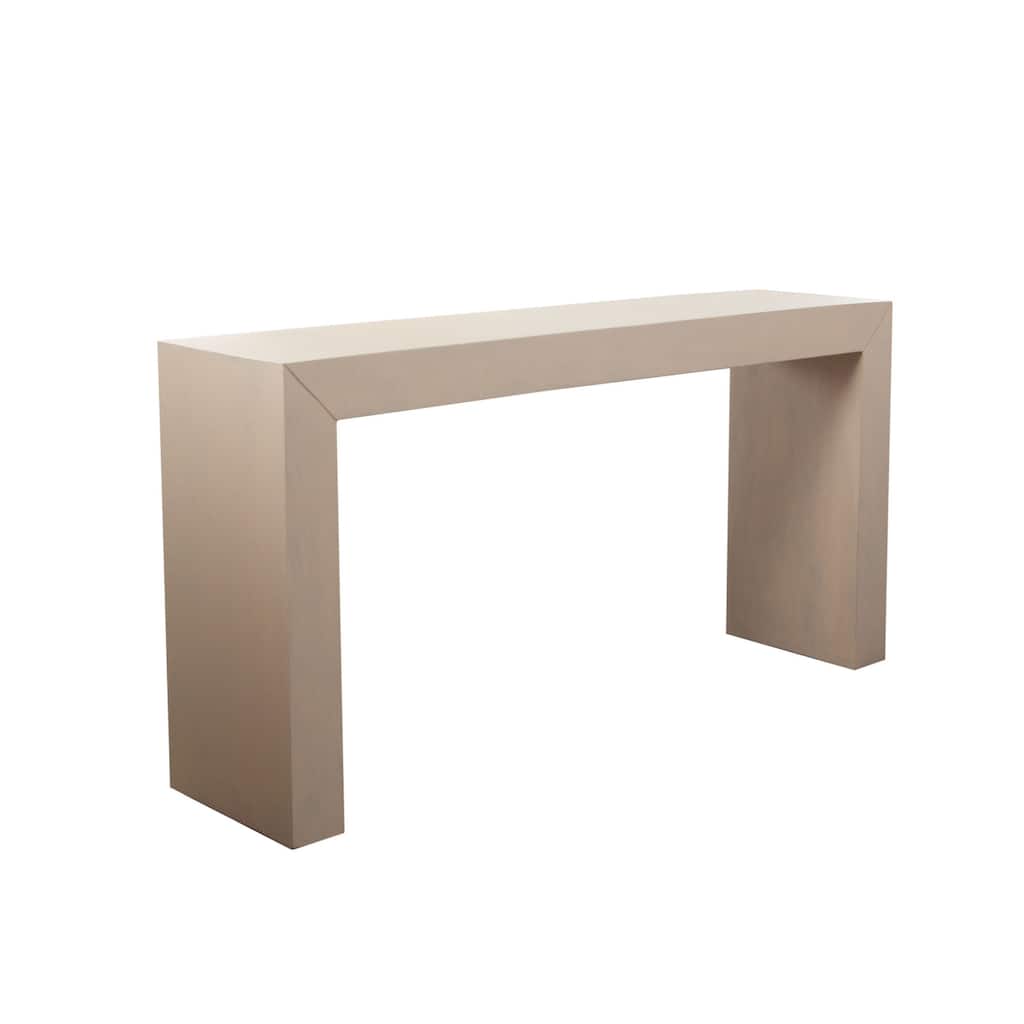 Somy Modern Sofa Console Table, 60 Inch Wide Top, Natural Gray