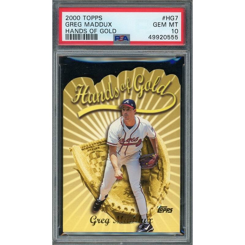 Greg Maddux 2000 Topps Hands of Gold Baseball Card #HG7 Graded PSA 10 - 8'6" x 11'6"