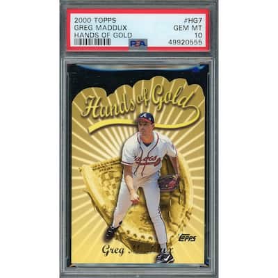 Greg Maddux 2000 Topps Hands of Gold Baseball Card #HG7 Graded PSA 10 - 8'6" x 11'6"