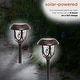 preview thumbnail 4 of 9, Alpine Corporation 17" Tall Super Bright High Lumen Outdoor Solar Powered Pathway Light Stakes, Bronze (Set of 2)