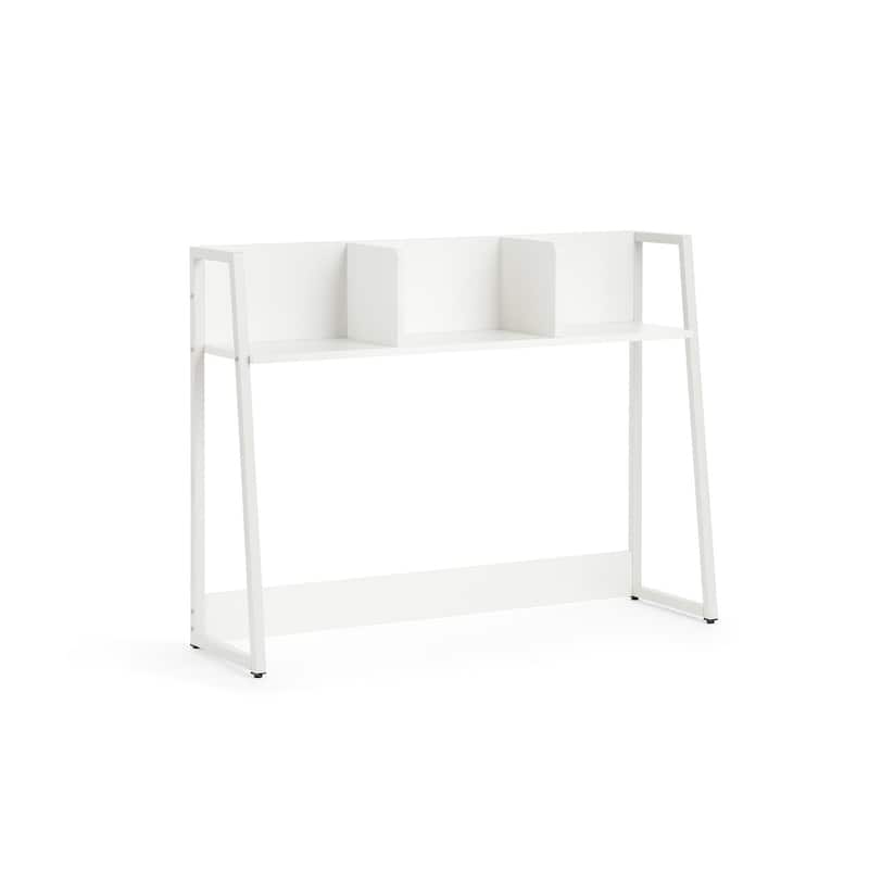 Suprima Yak About It® Durable Bookshelf - White with Black Metal by DormCo