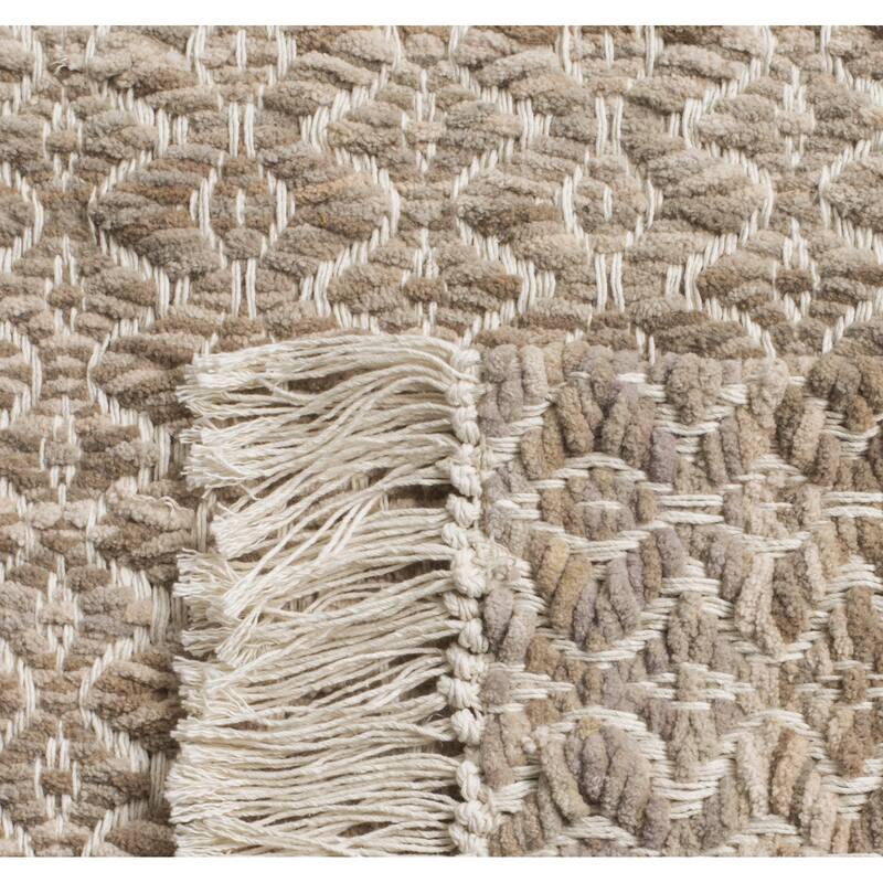 SAFAVIEH Handmade Boston Arbnora Coastal Cotton Rug with Fringe