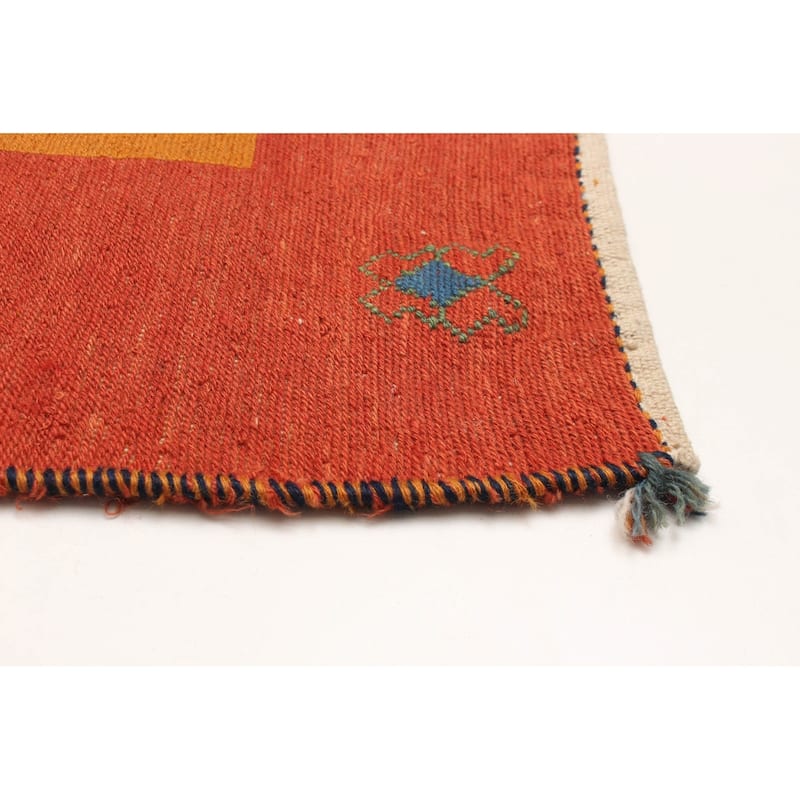 ECARPETGALLERY Flat-Weave Kashkuli Light Brown Wool Tapestry Kilim - 6'2 x 7'5