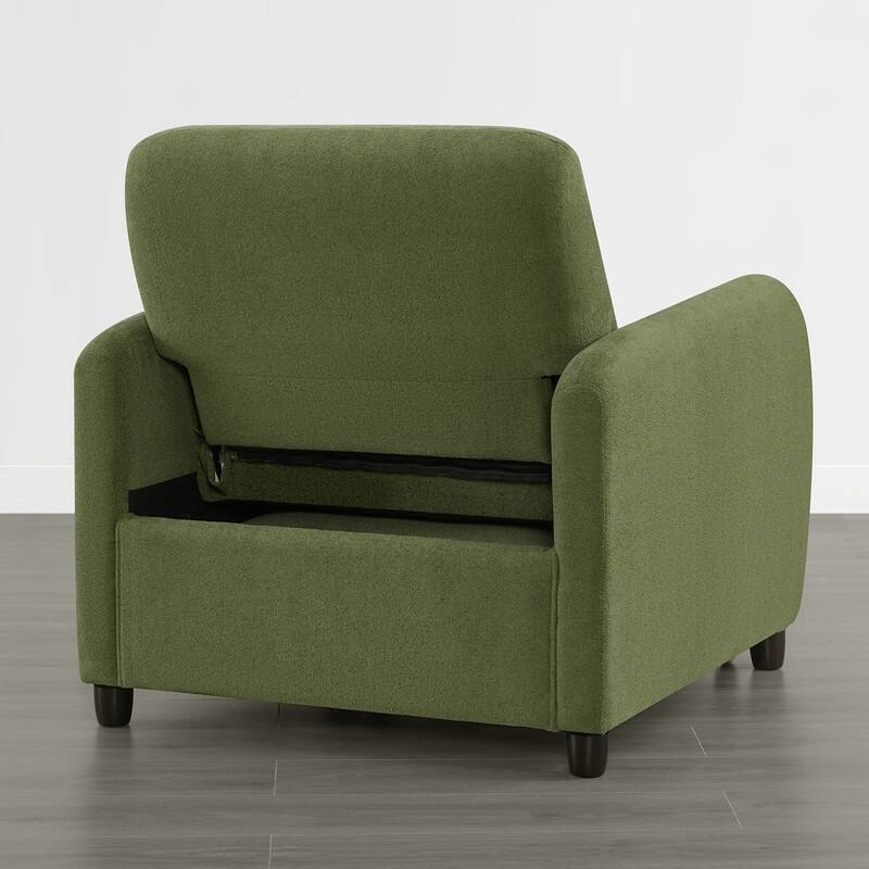 Spruce & Spring Modern Pull-Out Accent Chair Bed with Adjustable Backrest & Space-Saving Design