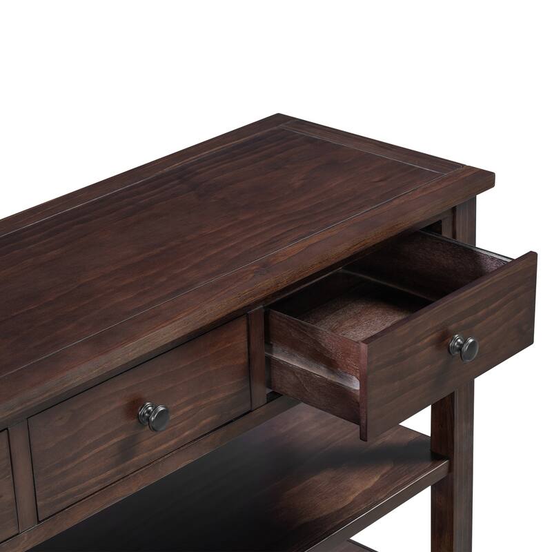 Console Table with Two Open Shelves