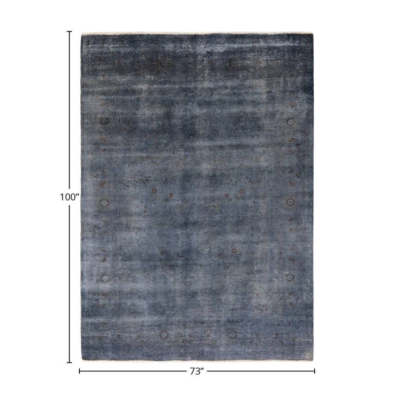 Vibrance, One-of-a-Kind Hand-Knotted Area Rug - Gray, 6' 1" x 8' 4" - 6' 1" x 8' 4"