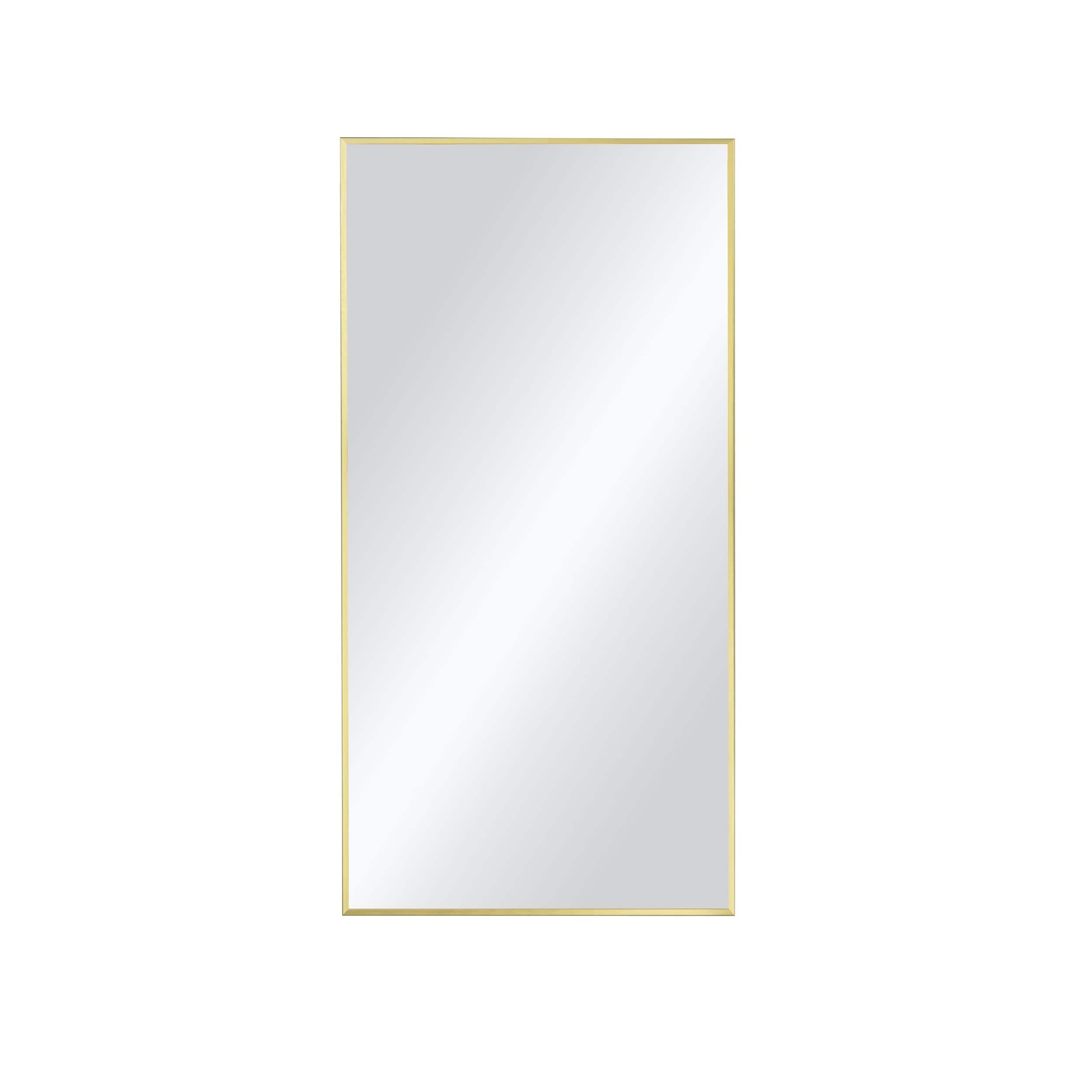 18 x 36 Inches Shatterproof Wall Mount Metal Frame Mirror