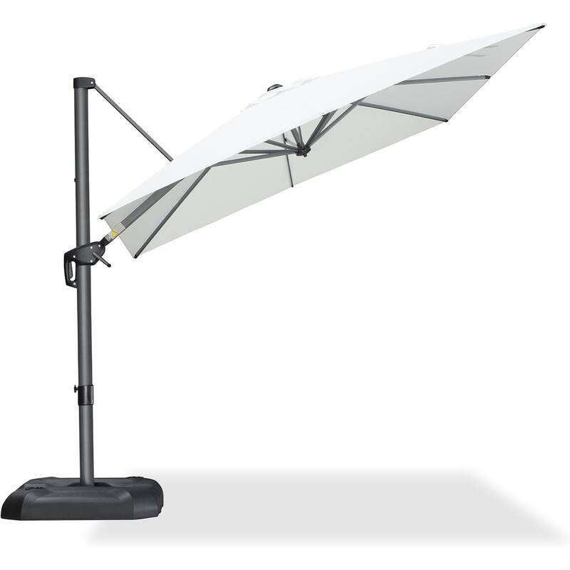 PURPLE LEAF 10 ft 360 Degree Rotation Patio Umbrella With Base